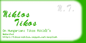 miklos tikos business card